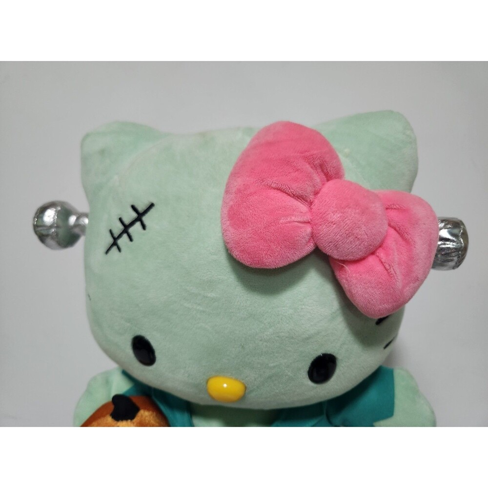 Hello Kitty Frankenstein Monster Halloween 17” Greeter Plush Pumpkin - Picture 3 of 10